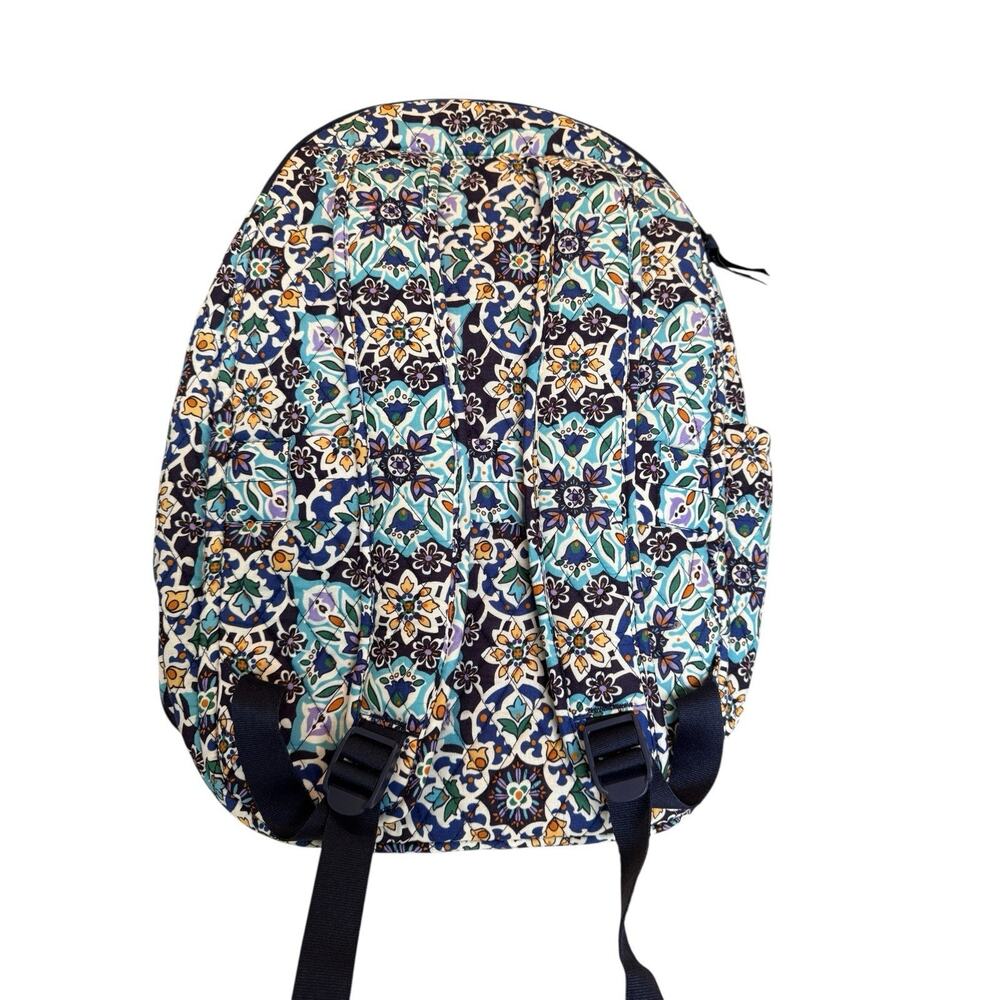 Vera Bradley Large Travel Backpack Lisbon Medallion Cool NWOT Vacation Coastal - Picture 8 of 9